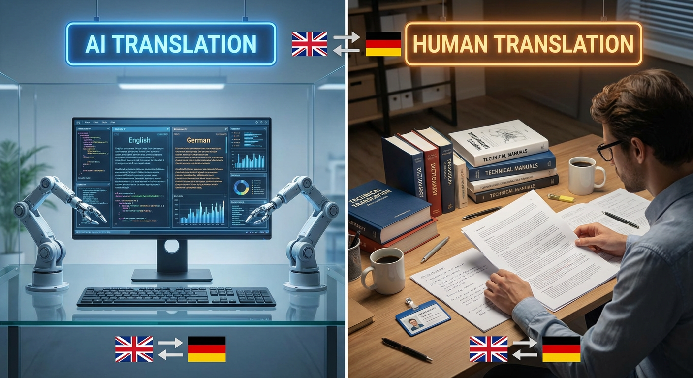English-German Technical Translation: When AI Meets Human Expertise